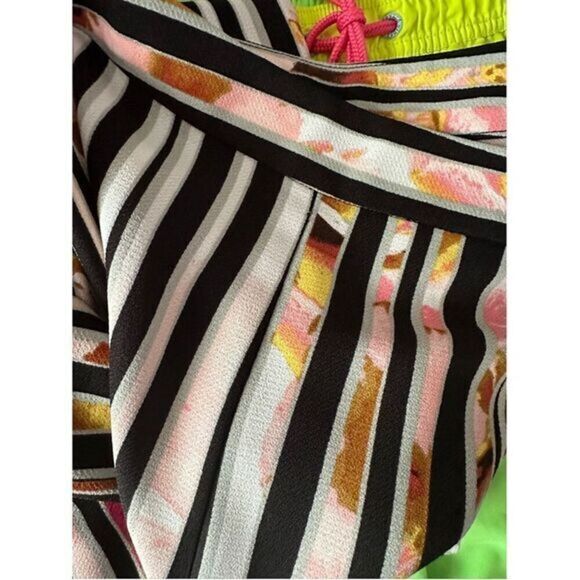 Bisou Bisou Striped High Waisted Wide Leg Pants Medium - Picture 5 of 5